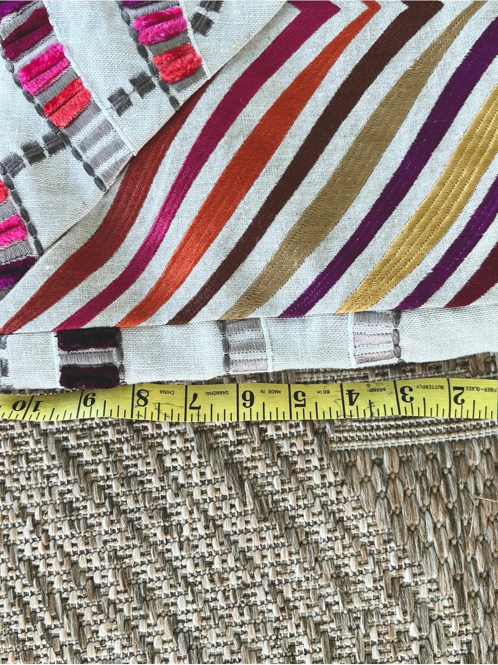 Handmade Multicolor Striped Embroidered Textured Boho Women’s Shoulder Bag
